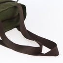 PRADA Tote Bag Nylon Khaki Silver Auth bs29971-7