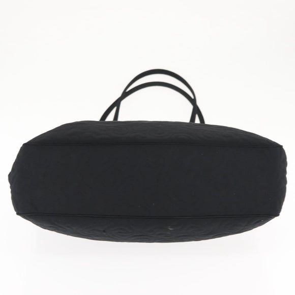 SAINT LAURENT Tote Bag Nylon Black Gold Auth bs29972