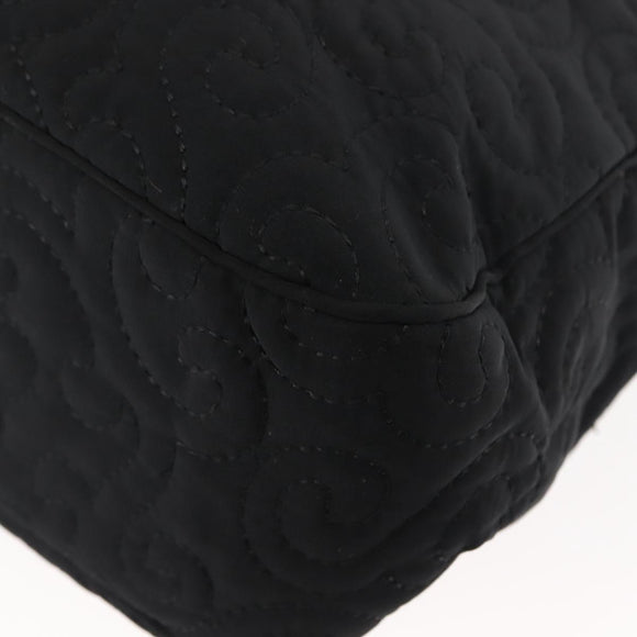 SAINT LAURENT Tote Bag Nylon Black Gold Auth bs29972