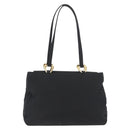 SAINT LAURENT Tote Bag Nylon Black Gold Auth bs29972-3