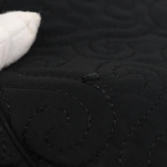 SAINT LAURENT Tote Bag Nylon Black Gold Auth bs29972