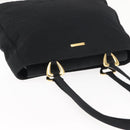 SAINT LAURENT Tote Bag Nylon Black Gold Auth bs29972-7