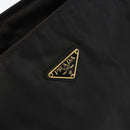 PRADA Hand Bag Nylon Black Gold Auth bs29974-17