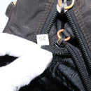 PRADA Hand Bag Nylon Black Gold Auth bs29974-12