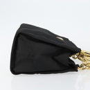 PRADA Hand Bag Nylon Black Gold Auth bs29974-3