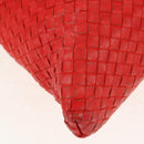 BOTTEGA VENETA INTRECCIATO Hand Bag Leather 2way Red Auth bs29977-16