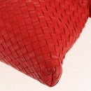 BOTTEGA VENETA INTRECCIATO Hand Bag Leather 2way Red Auth bs29977-17