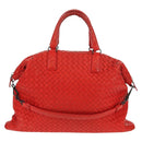 BOTTEGA VENETA INTRECCIATO Hand Bag Leather 2way Red Auth bs29977-13
