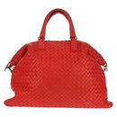 BOTTEGA VENETA INTRECCIATO Hand Bag Leather 2way Red Auth bs29977-2