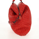 BOTTEGA VENETA INTRECCIATO Hand Bag Leather 2way Red Auth bs29977-3