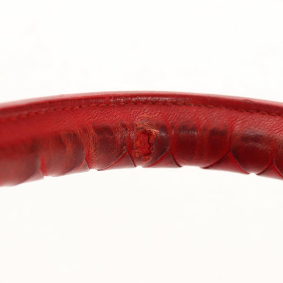 BOTTEGA VENETA INTRECCIATO Hand Bag Leather 2way Red Auth bs29977