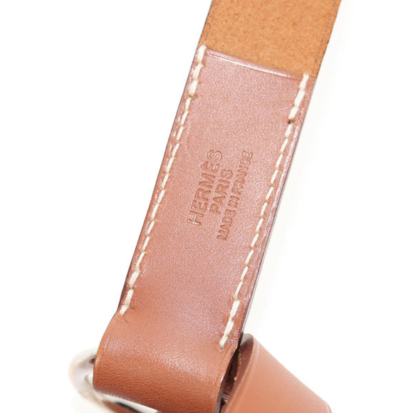 HERMES Cabaricol Shoulder Bag felt Red Silver Auth bs29978V