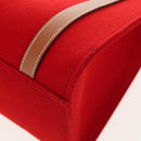 HERMES Cabaricol Shoulder Bag felt Red Silver Auth bs29978V-10