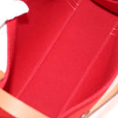 HERMES Cabaricol Shoulder Bag felt Red Silver Auth bs29978V-11