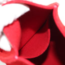 HERMES Cabaricol Shoulder Bag felt Red Silver Auth bs29978V-21