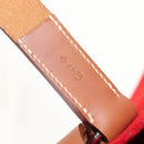 HERMES Cabaricol Shoulder Bag felt Red Silver Auth bs29978V-12