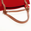 HERMES Cabaricol Shoulder Bag felt Red Silver Auth bs29978V-7