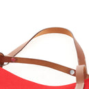 HERMES Cabaricol Shoulder Bag felt Red Silver Auth bs29978V-14