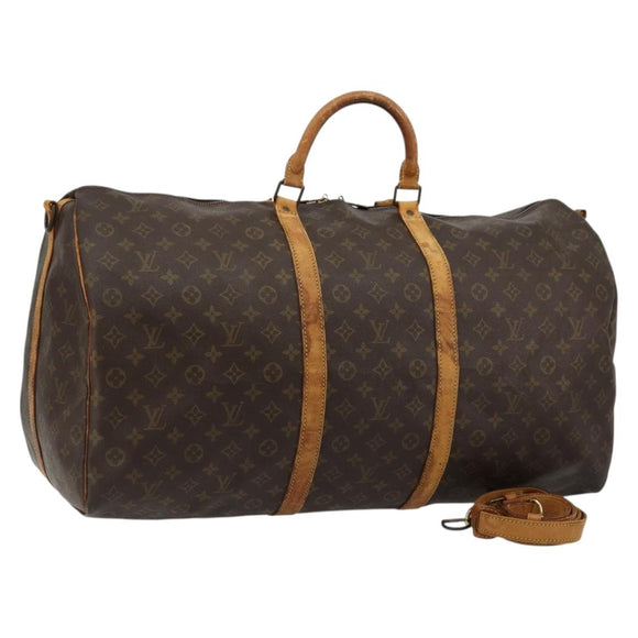 LOUIS VUITTON Monogram Keepall Bandouliere 60 Boston Bag M41412 LV Auth bs29981