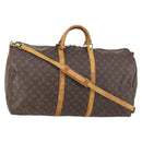LOUIS VUITTON Monogram Keepall Bandouliere 60 Boston Bag M41412 LV Auth bs29981-1