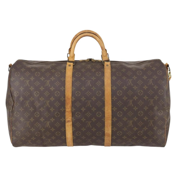 LOUIS VUITTON Monogram Keepall Bandouliere 60 Boston Bag M41412 LV Auth bs29981