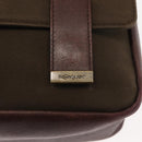 SAINT LAURENT Shoulder Bag Canvas Khaki Gold Auth bs29985-14