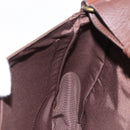 SAINT LAURENT Shoulder Bag Canvas Khaki Gold Auth bs29985-18