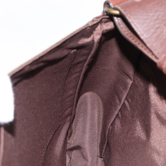 SAINT LAURENT Shoulder Bag Canvas Khaki Gold Auth bs29985