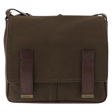 SAINT LAURENT Shoulder Bag Canvas Khaki Gold Auth bs29985 - 0