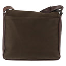 SAINT LAURENT Shoulder Bag Canvas Khaki Gold Auth bs29985-3