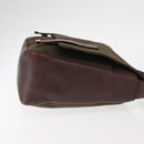 SAINT LAURENT Shoulder Bag Canvas Khaki Gold Auth bs29985-4