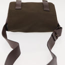 SAINT LAURENT Shoulder Bag Canvas Khaki Gold Auth bs29985-6