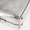 SAINT LAURENT Baby Duffel Mini Boston Bag Leather Silver Auth bs29986-14