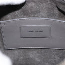 SAINT LAURENT Baby Duffel Mini Boston Bag Leather Silver Auth bs29986-17
