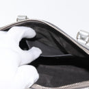 SAINT LAURENT Baby Duffel Mini Boston Bag Leather Silver Auth bs29986-21