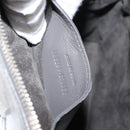 SAINT LAURENT Baby Duffel Mini Boston Bag Leather Silver Auth bs29986-22