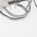 SAINT LAURENT Baby Duffel Mini Boston Bag Leather Silver Auth bs29986-7