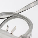 SAINT LAURENT Baby Duffel Mini Boston Bag Leather Silver Auth bs29986-8