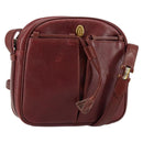 CARTIER Must Line Shoulder Bag Leather Bordeaux Gold Auth bs29989-1