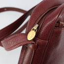 CARTIER Must Line Shoulder Bag Leather Bordeaux Gold Auth bs29989-11