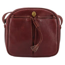 CARTIER Must Line Shoulder Bag Leather Bordeaux Gold Auth bs29989-13