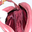 CARTIER Must Line Shoulder Bag Leather Bordeaux Gold Auth bs29989-20