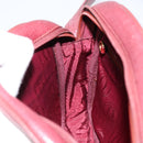 CARTIER Must Line Shoulder Bag Leather Bordeaux Gold Auth bs29989-21