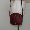 CARTIER Must Line Shoulder Bag Leather Bordeaux Gold Auth bs29989-24