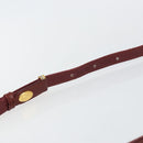 CARTIER Must Line Shoulder Bag Leather Bordeaux Gold Auth bs29989-8