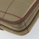 Burberrys Nova Check Shoulder Bag Canvas Beige Gold Auth bs29991-9