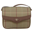 Burberrys Nova Check Shoulder Bag Canvas Beige Gold Auth bs29991-13