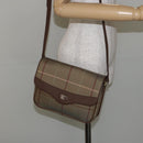 Burberrys Nova Check Shoulder Bag Canvas Beige Gold Auth bs29991-22