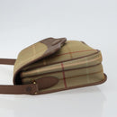 Burberrys Nova Check Shoulder Bag Canvas Beige Gold Auth bs29991-4