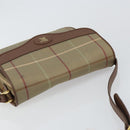 Burberrys Nova Check Shoulder Bag Canvas Beige Gold Auth bs29991-6